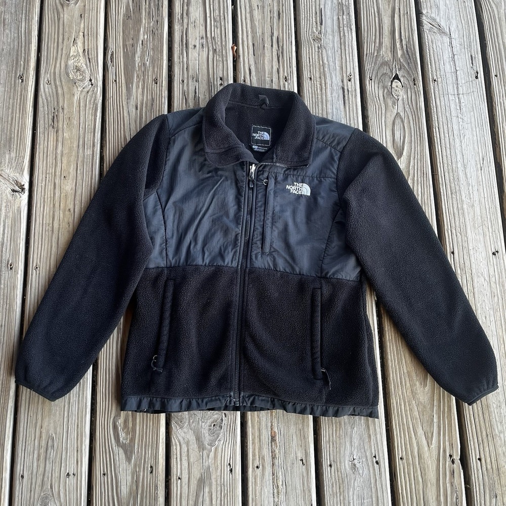 North Face Polartec Denali Women's Medium Black Full Zip Jacket FLAW - Picture 2 of 13